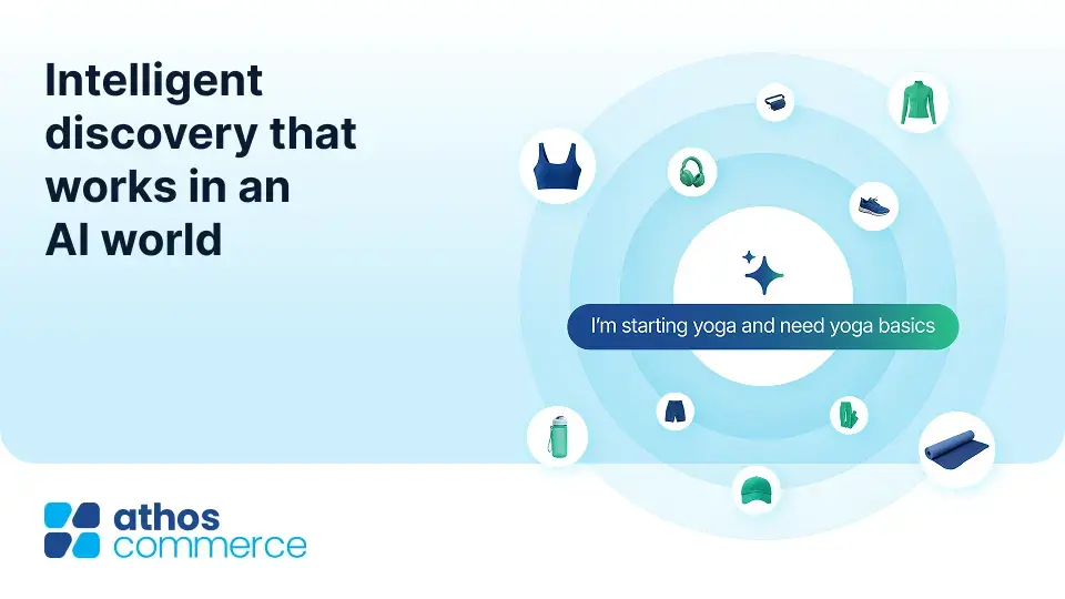 Athos Commerce AI product discovery shown on a phone